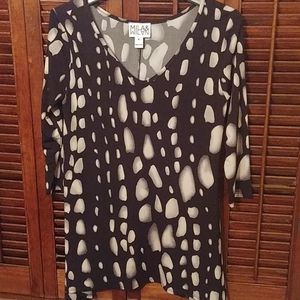 Black white & gray tunic